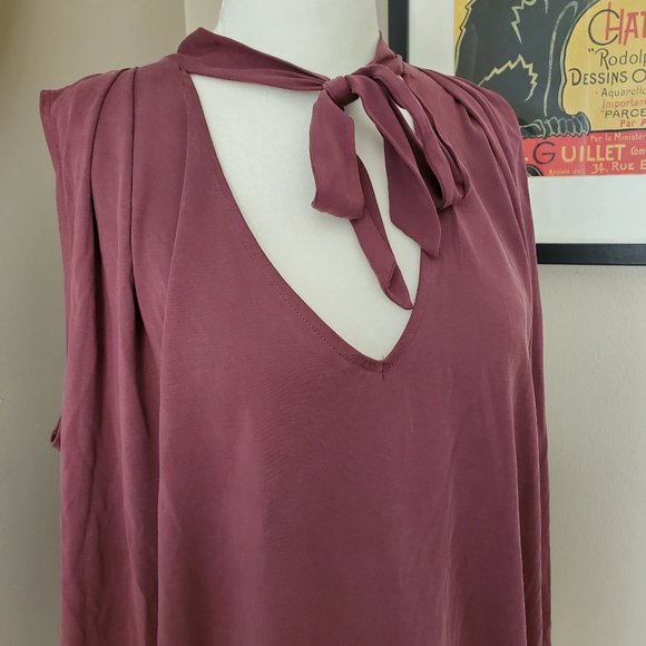 Free People Forget Me Not Tie-Neck Tank Shiraz XS - Picture 9 of 16